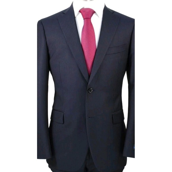 Giorgio Sanetti Super 140's Black Blazer Jacket 40R NWT Viscose Blend Modern Fit